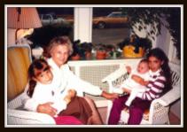 Me as a baby with cousins Molly, Jessica and Grammy
